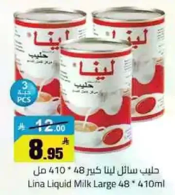 حليب سايل لينا كبير 48 * 410 مل
