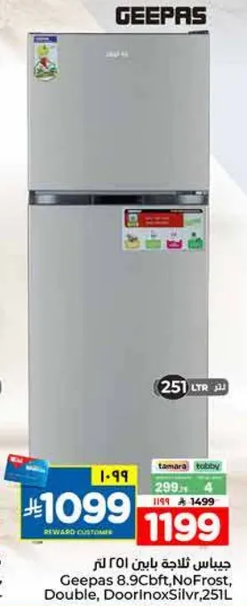 جيباس ثلاجه بلاني 251 لتر