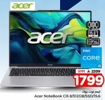 ايسر نوت بوك Acer NoteBook Ci5 8/512GB/SSD/15.6