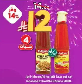 صلصه فلفل حار اندوفود 140 مل