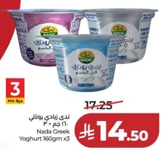 زبادي يوناني ندي 160 جرام × 3