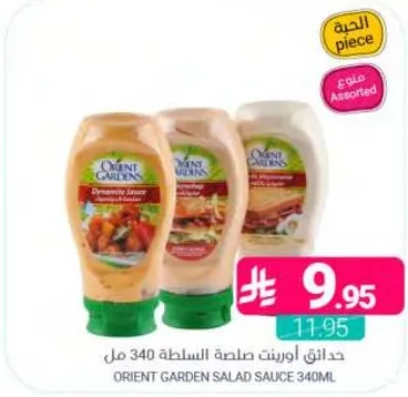Orient Garden Salad Sauce 340ml assorted flavors.