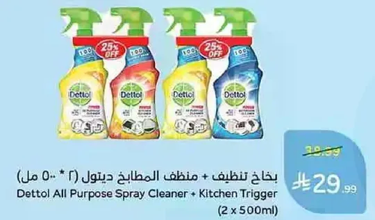 باخ تنظيف + منظف المطابخ ديتول (2 * 500 مل)