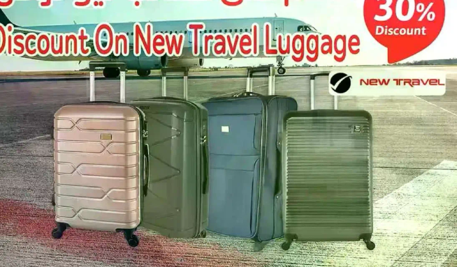 خصم علي حقايب السفر الجديده.