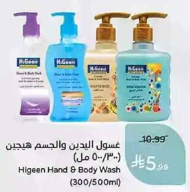 Higeen Hand & Body Wash (300/500ml)