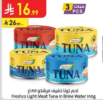 Freshco Light Meat Tuna in Brine Water 180g