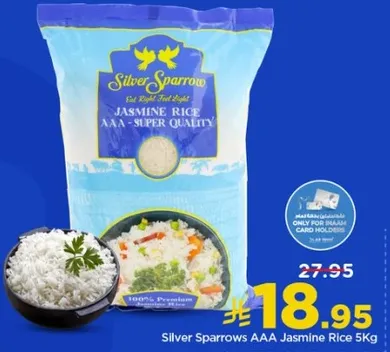 Silver Sparrows AAA Jasmine Rice 5kg
