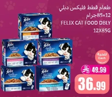 طعام قطط فليكس دبل 85 جرام 12