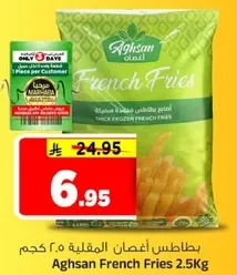 Aghsan French Fries Thick Cut 2.5 Kg