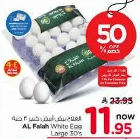 AL Falah White Egg Large 30's