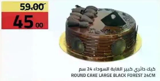 كيك داني كبير الغابه السوداء 24 سم