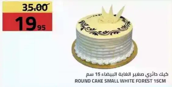 كيك دانيتي صغير الغابه البيضاء 15 سم