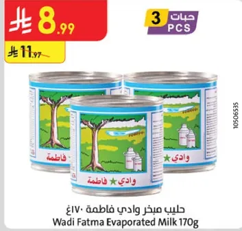 حليب مبخر وادي فاطمه 170 غ