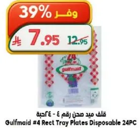 Gulfmaid #4 Rect Tray Plates Disposable 24PC