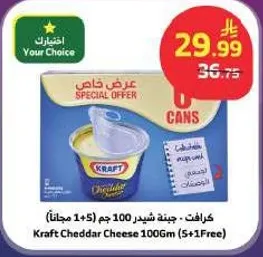 Kraft Cheddar Cheese 100Gm (5+1 Free)