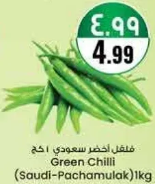 فلفل اخضر سعودي 1 كجم
