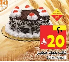 كعكه صغيره مزينه بالشوكولاته والكريمه.