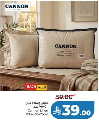 وساده كتان كانون 50x75 سم