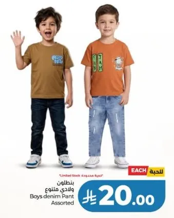 بنطلون ولادي متنوع.
