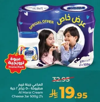 جبنه كريمه المراعي 500 جرام 2 حبه