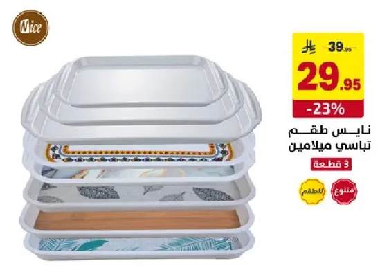 Set of Melamine Trays