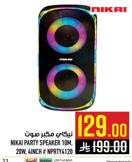 نيكاي مكبر صوت 10م، 20 واط، 4 انش