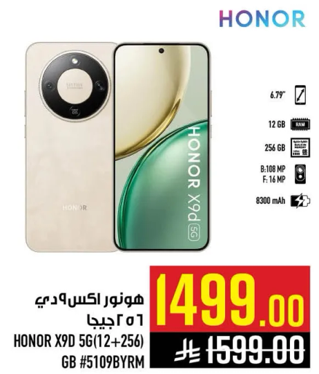 هونور اكس9 دي 5 جي (12+256) جيجا