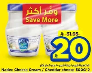 Nadec Cheese Cream / Cheddar cheese 500g*2