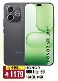 هاتف HONOR 600 Lite 5G بسعه 128 جيجابايت وذاكره 8 جيجابايت.