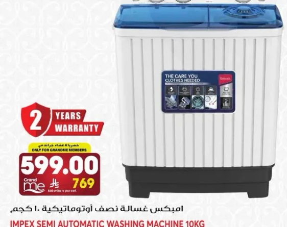 Impex semi-automatic washing machine 10kg.