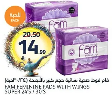 فام فوط صحيه نساييه حجم كبير بالاجنحه (24/30)