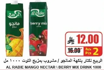 الربيع نكتار بنكهه المانجو / مشروب يزنيج بالتوت 1000 مل