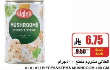 Alalali Pieces & Stems Mushroom 400 gm