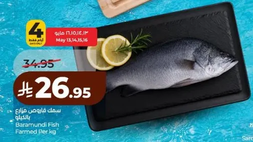 Baramundi Fish Farmed Per kg