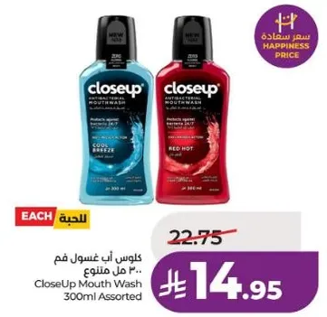 CloseUp Mouth Wash 300ml Assorted