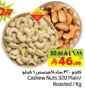 Cashew Nuts 320 Plain/Roasted / Kg