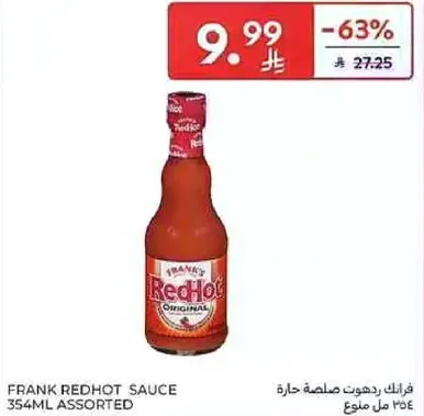 Frank RedHot Sauce 354ml Assorted