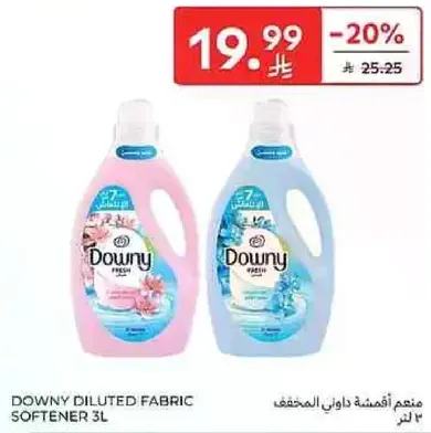 Downy diluted fabric softener 3L