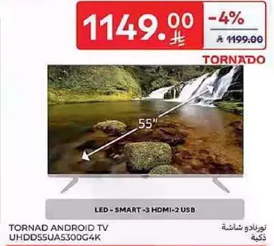 Tornado Android TV 55" LED - SMART - 3 HDMI - 2 USB