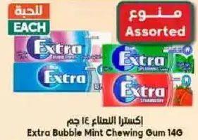 Extra Bubble Mint Chewing Gum 14g