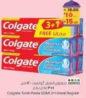Colgate Tooth Paste 120ML 3+1 Great Regular
