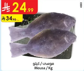 سمك موسي يباع بالكيلو.