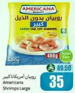 روبيان امريكانا كبير بدون ذيل