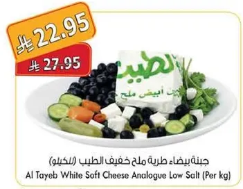 جبنه بيضاء طريه ملح خفيف الطيب (الكيلو)