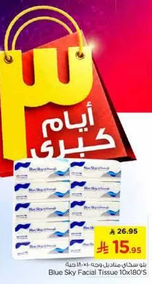 Blue Sky Facial Tissue 10x180's
