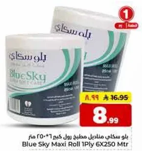 بلوسكاي مناديل مطبخ رول كيج 1*250 متر