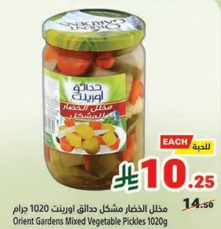 مخلل الخضار مشكل حدايق اورينت 1020 جرام