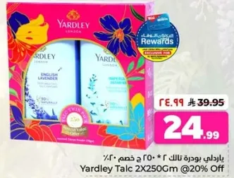 Yardley Talc 2X250Gm