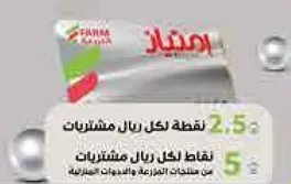 نقاط لكل ريال مشتريات.