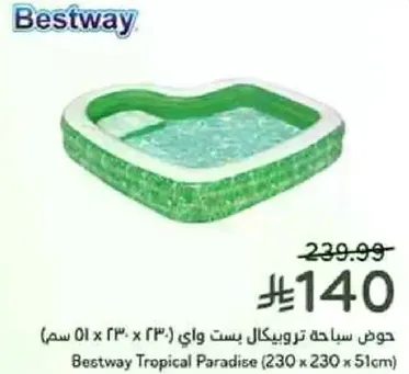 Bestway Tropical Paradise (230 x 230 x 51 cm) inflatable pool.